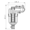 IBO Mágneses szűrő I-003 1" 100L/perc [ ürítő csappal ]