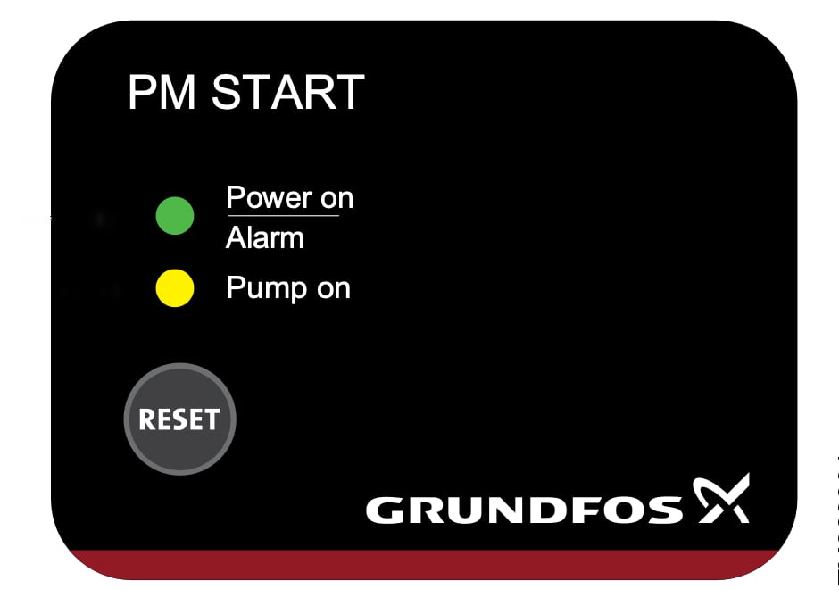 Grundfos PM START kezelő felülete