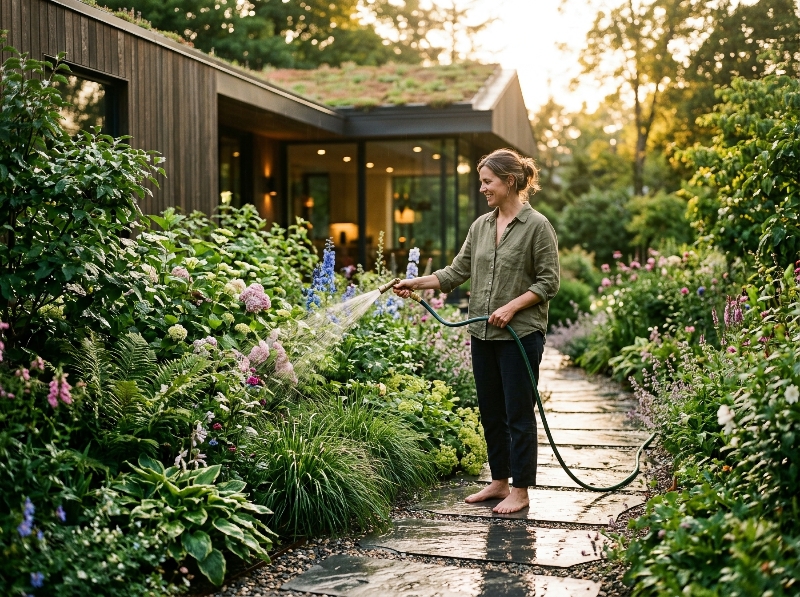 Kerti locsolás esővízzel