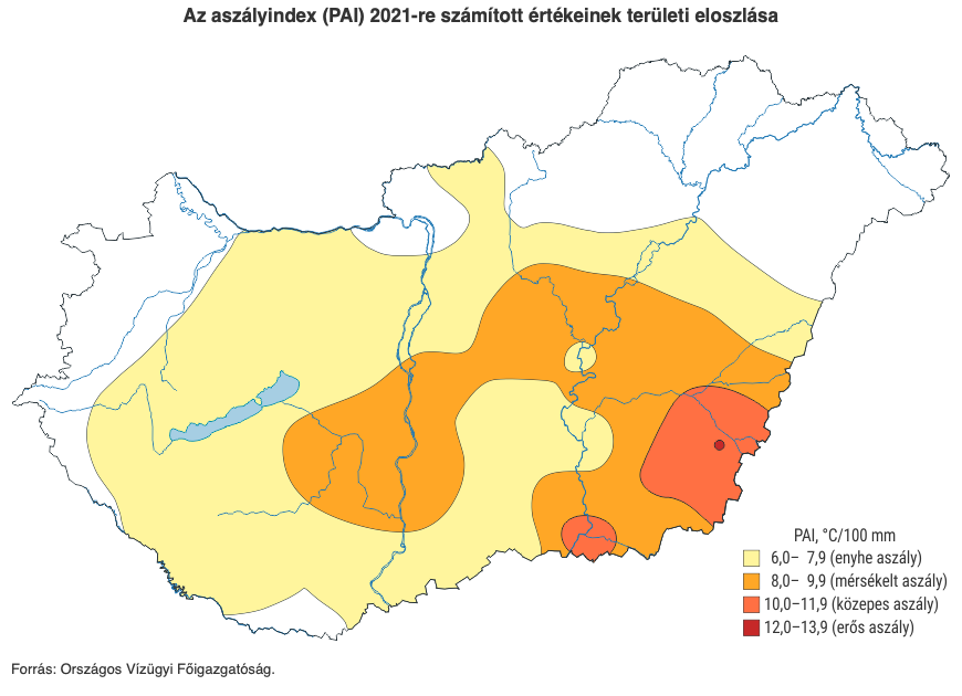 Magyarország aszály sújtotta területei