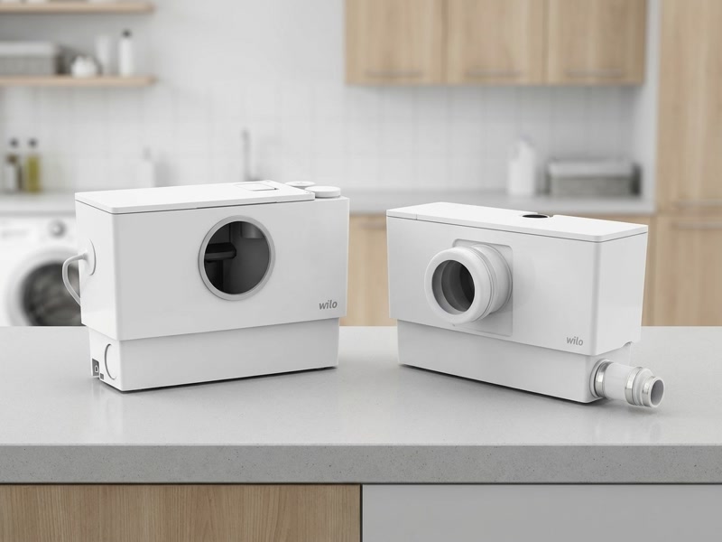 Wilo DrainLift MINI 3 és MINI 5 kompakt szennyvízátemelők egymás mellett
