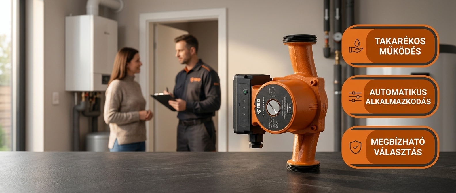 IBO OVI 25-40/130 (DN25, 4m, 50l, 130mm) keringető szivattyú
